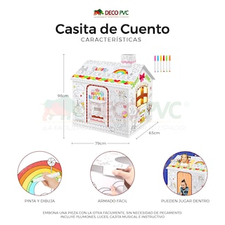 Foto 3 | Foto 3 | Mundo Mágico Casa De Juegos Armable De Cartón Para Pintar
