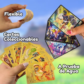 Foto 3 | Foto 3 | 50 Cartas Doradas Coleccionable Holográficas Plásticas Anime (dorado)
