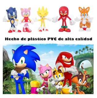 Foto 4 | Foto 4 | Sonic Tails Knuckles Eggman Amy Rose Figuras Juego 12 Pcs Multicolor