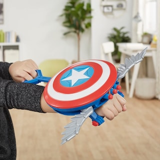 Foto 5 | Foto 5 | Nerf Blaster Marvel Mech Strike Mecasaurs Capitán América - Venta Internacional.