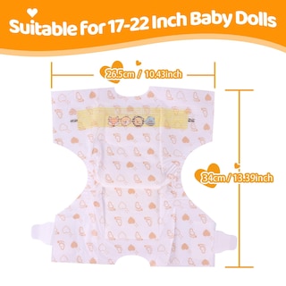 Foto 3 | Foto 3 | Juego de Pañales para Muñeca Babeside Reborn 15 Piezas - Venta Internacional