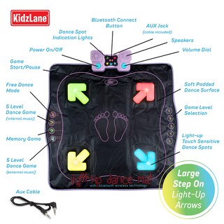 Foto 5 | Foto 5 | Alfombra De Baile Electrónica Kidzlane Para Niños De 8 A 12 Años Con Bluetooth/aux - Venta Internacional.