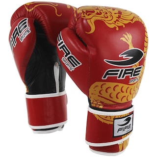 Foto 1 | Foto 1 | Guantes de Box de Piel Fire Sports Dragón 12oz color Rojo