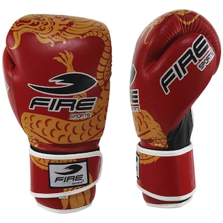 Foto 3 | Foto 3 | Guantes de Box de Piel Fire Sports Dragón 12oz color Rojo