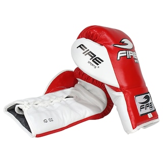 Foto 2 | Foto 2 | Guantes De Piel Fire Sports Para Peleas Profesionales de agujeta color Rojo 10 Oz