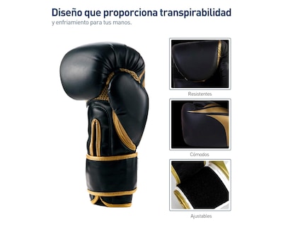 Foto 3 | Foto 3 | Guantes de Boxeo Bluelander de 14 OZ color Negro Protector Bucal Incluido Correa de Velcro Unisex