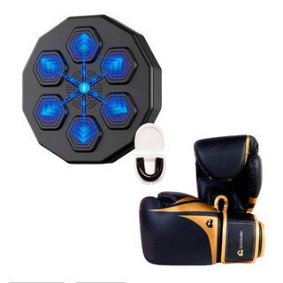 Foto 1 | Foto 1 | Kit Maquina De Boxeo Con Guantes De 12 Oz Bluelander Negro Con Protector Bucal