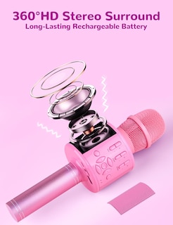 Foto 2 | Foto 2 | Micrófono De Karaoke Amazmic Toys Para Niñas Y Niños, Color Rosa - Venta Internacional.