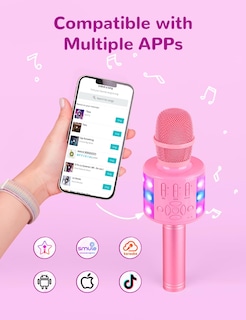 Foto 3 | Foto 3 | Micrófono De Karaoke Amazmic Toys Para Niñas Y Niños, Color Rosa - Venta Internacional.