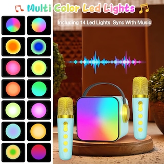 Foto 2 | Foto 2 | Máquina De Karaoke Unih Mini Con 2 Micrófonos Inalámbricos Bluetooth - Venta Internacional.