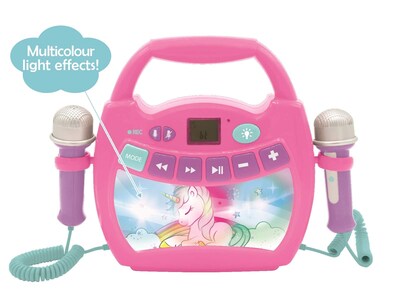 Foto 3 | Foto 3 | Reproductor Digital Karaoke Lexibook Unicorn Con Micrófonos, Color Rosa - Venta Internacional.