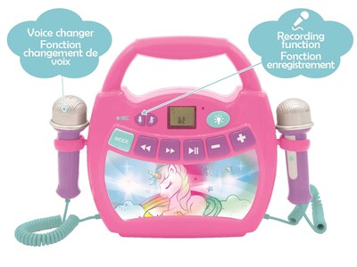 Foto 5 | Foto 5 | Reproductor Digital Karaoke Lexibook Unicorn Con Micrófonos, Color Rosa - Venta Internacional.