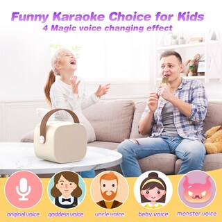 Foto 2 | Foto 2 | Máquina De Karaoke Meguo Mini Con 2 Micrófonos Inalámbricos Bluetooth - Venta Internacional.