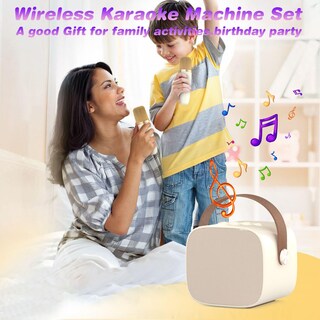 Foto 3 | Foto 3 | Máquina De Karaoke Meguo Mini Con 2 Micrófonos Inalámbricos Bluetooth - Venta Internacional.