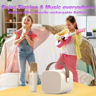 Foto 4 | Foto 4 | Máquina De Karaoke Meguo Mini Con 2 Micrófonos Inalámbricos Bluetooth - Venta Internacional.