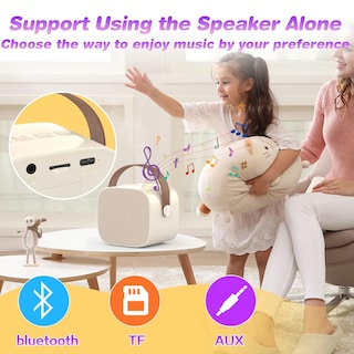 Foto 5 | Foto 5 | Máquina De Karaoke Meguo Mini Con 2 Micrófonos Inalámbricos Bluetooth - Venta Internacional.