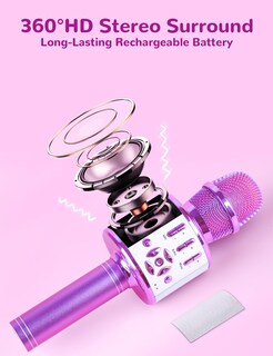 Foto 2 | Foto 2 | Micrófono De Karaoke Amazmic Toys Para Niñas Y Niños De 3 A 10 Años - Venta Internacional.