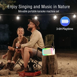 Foto 5 | Foto 5 | Máquina De Karaoke Meguo M11 Con 2 Micrófonos Inalámbricos Bluetooth - Venta Internacional.