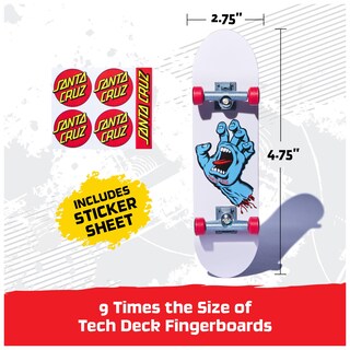 Foto 5 | Foto 5 | Handboard Tech Deck Santa Cruz Authentic Mini Skateboard Para Niños - Venta Internacional.