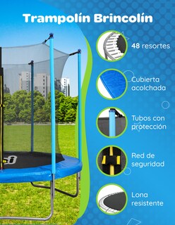 Foto 3 | Foto 3 | Trampolín Brincolín YEI Infantil Grande 10ft Con Red de Seguridad Para Niños