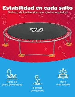 Foto 5 | Foto 5 | Trampolín Brincolín YEI Infantil Grande 10ft Con Red de Seguridad Para Niños