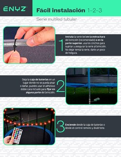 Foto 8 | Foto 8 | Brincolín Premium 8 Ft 2.43m con Luces LED Tubular Uso Rudo para Jardín Exteriores