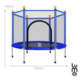 Foto 2 | Foto 2 | Trampolín Brincolín Infantil Lumo Azul con Red de Seguridad 1.40 m para Niños
