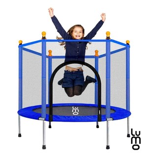 Foto 3 | Foto 3 | Trampolín Brincolín Infantil Lumo Azul con Red de Seguridad 1.40 m para Niños