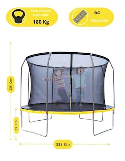 Foto 2 | Foto 2 | Trampolín Brincolín 11 Pies 3.35 M Reforzado Con Red De Seguridad