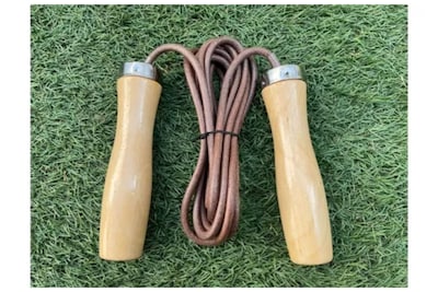 Foto 2 | Foto 2 | Cuerda Para Saltar De Piel Con Mango De Madera