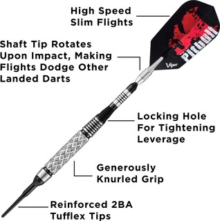 Foto 3 | Foto 3 | Tungsteno Moleteado Completo Dart Viper Pitbull De Punta Blanda, 18 G - Venta Internacional.