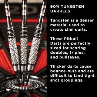 Foto 4 | Foto 4 | Tungsteno Moleteado Completo Dart Viper Pitbull De Punta Blanda, 18 G - Venta Internacional.