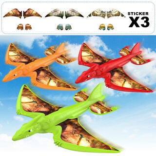 Foto 3 | Foto 3 | Lanzador De Aviones De Juguete Onysurui, Dinosaurio, Con Led, 3 Aviones De Espuma - Venta Internacional.