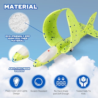 Foto 4 | Foto 4 | Lanzador De Aviones De Juguete Aiencsai, Paquete De 3 Con Planeador De Espuma Led - Venta Internacional.