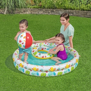 Foto 3 | Foto 3 | Alberca Inflable Bestway 51124 Multicolor 122 cm + Salvavidas + Pelota