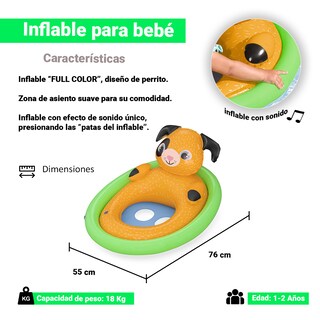 Foto 2 | Foto 2 | Silla Inflable Salvavidas Para Bebé Diseño De Perro