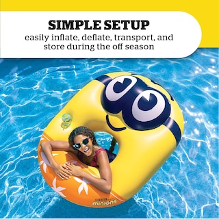 Foto 5 | Foto 5 | Flota Hinchable Big Mouth Minions Para Piscina, Mi Villano Favorito 4, Color Naranja - Venta Internacional.