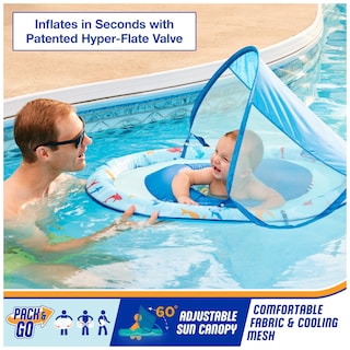 Foto 2 | Foto 2 | Flota Para Piscina Swimways Para Bebés Con Canopy Shark - Venta Internacional.