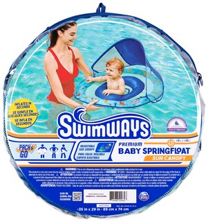 Foto 7 | Foto 7 | Flota Para Piscina Swimways Para Bebés Con Canopy Shark - Venta Internacional.