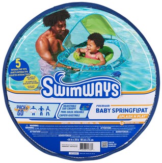 Foto 7 | Foto 7 | Flota De Piscina Para Bebés Swimways Spring Float Splash N Play Con Toldo - Venta Internacional.