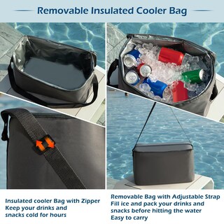 Foto 6 | Foto 6 | Flotador Inflable En Forma De Tubo De Río Jasonwell Para 2 Personas Con Hielera - Venta Internacional.