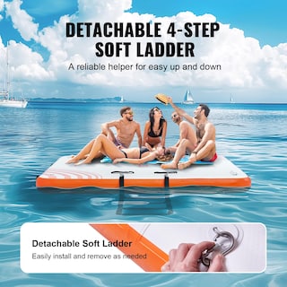 Foto 5 | Foto 5 | Muelle Flotante Inflable Vevor De 6 X 5 Pies Con Bolsa De Transporte Y Escalera - Venta Internacional.