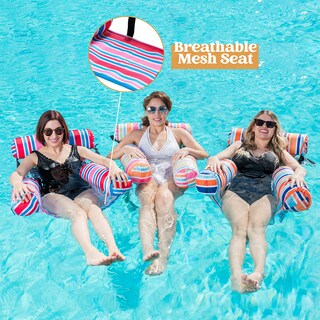 Foto 5 | Foto 5 | Sillón Flotante Para Piscina Con Estampado De Rayas Inclinadas, Paquete De 3 - Venta Internacional.