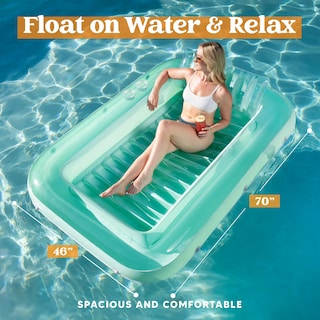 Foto 2 | Foto 2 | Tina Bronceadora Inflable Para Piscina, Salón, Flotador, Con Forma De Espiral, Color L, Cian - Venta Internacional.