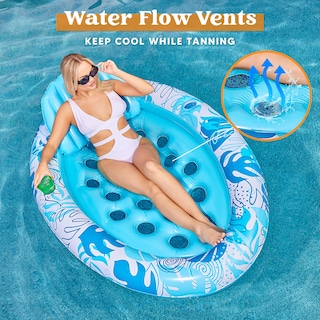 Foto 2 | Foto 2 | Tumbona Inflable Para Bronceado En Forma De Flotador Para Piscina Sloosh, Ovalada - Venta Internacional.