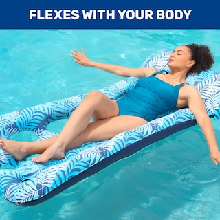 Foto 5 | Foto 5 | Piscina Float Aqua Inflable Contour Lounge Con 18 Bolsillos, Helechos Azules - Venta Internacional.
