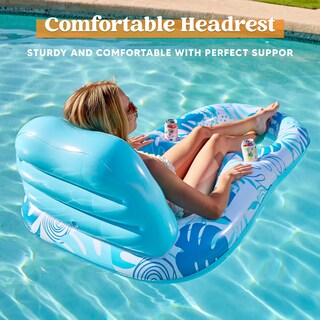 Foto 2 | Foto 2 | Hinchable Pool Lounge Float Sloosh Para Adultos Con Portavasos, Color Azul - Venta Internacional.