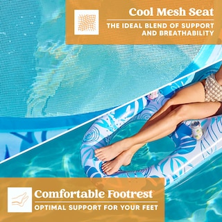 Foto 3 | Foto 3 | Hinchable Pool Lounge Float Sloosh Para Adultos Con Portavasos, Color Azul - Venta Internacional.
