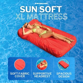 Foto 2 | Foto 2 | Colchón Flotante Para Piscina Swimline Solstice Rojo Con Reposacabezas - Venta Internacional.
