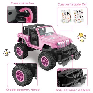 Foto 4 | Foto 4 | Coche RC NQD a Escala 1:16 Rosa con 80 Minutos de Juego para Niñas - Venta Internacional